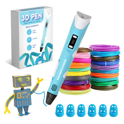 Pack de démarrage pour stylo 3D - Filament 100M - 10 couleurs